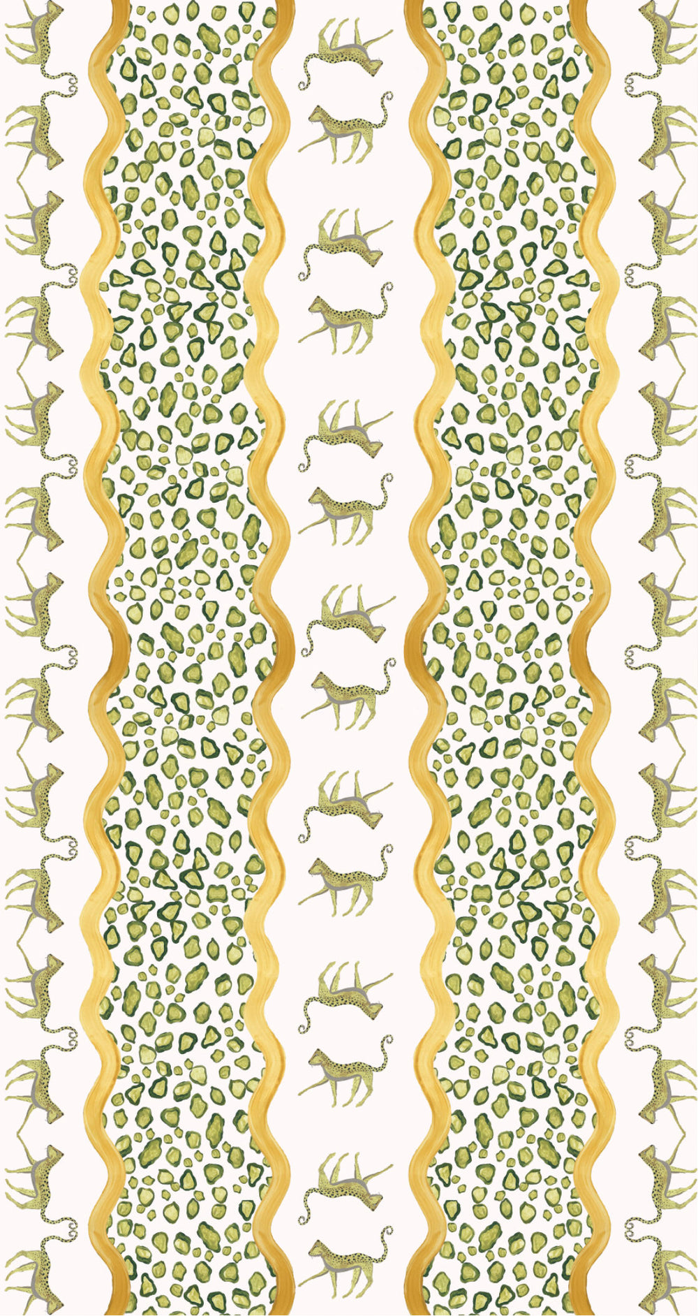 Green Leopard Print Table Linen