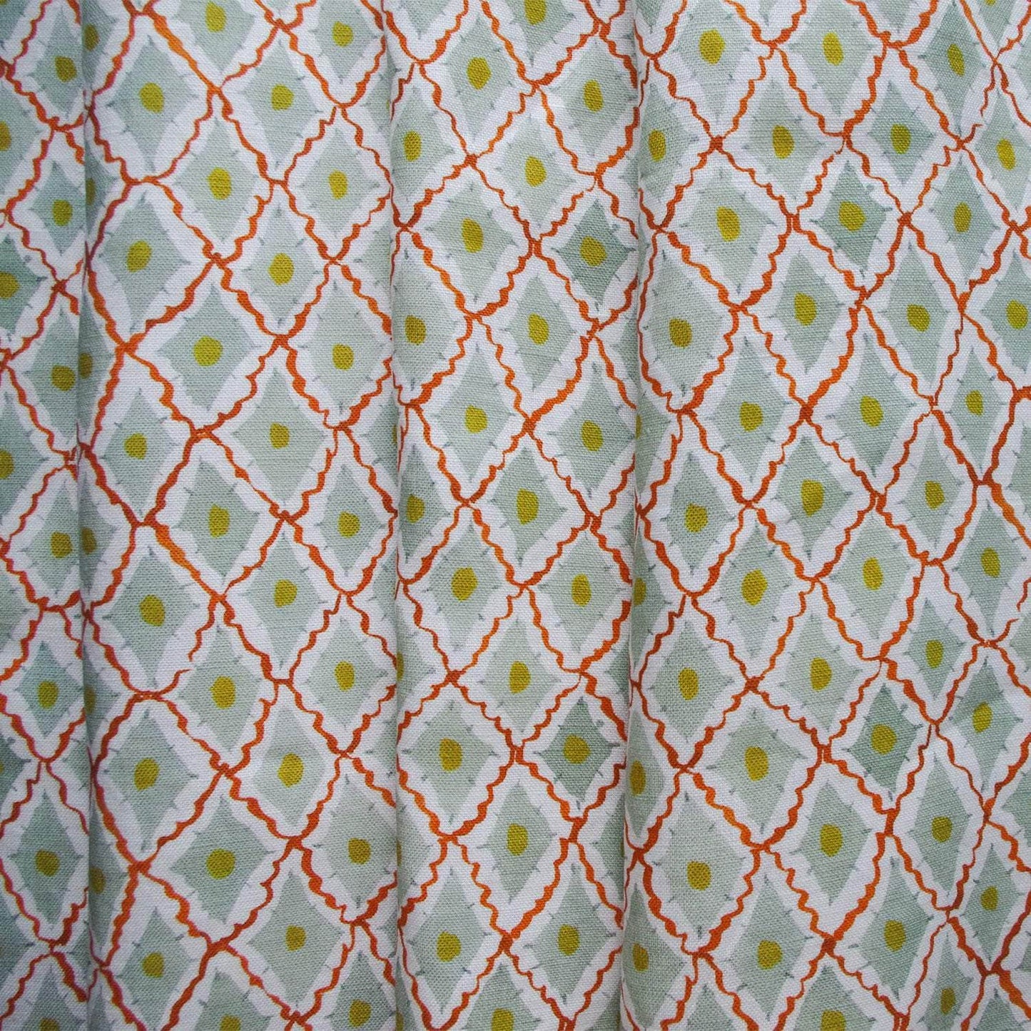Printed Diamonds Fabric - Red