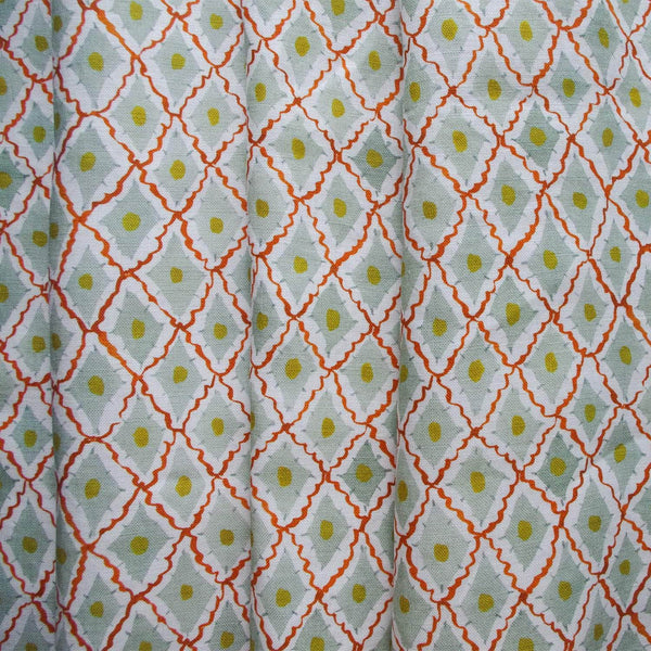 Printed Diamonds Fabric - Red
