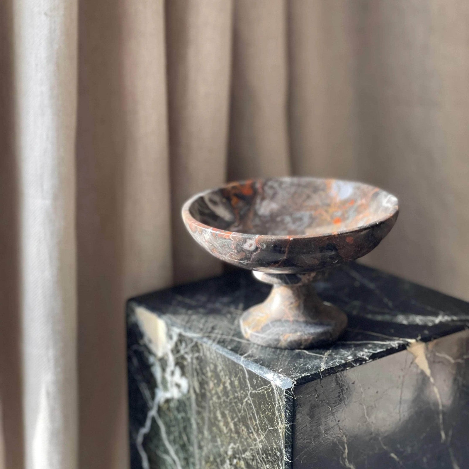 Marble Tall Serving Bowl