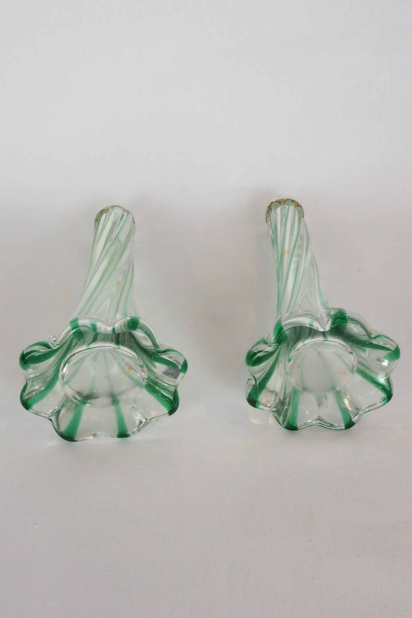 Glass and Silver Bud Vases