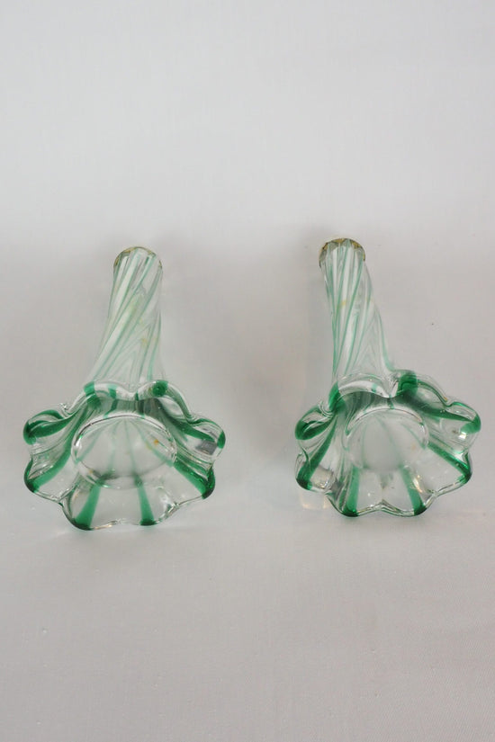 Glass and Silver Bud Vases