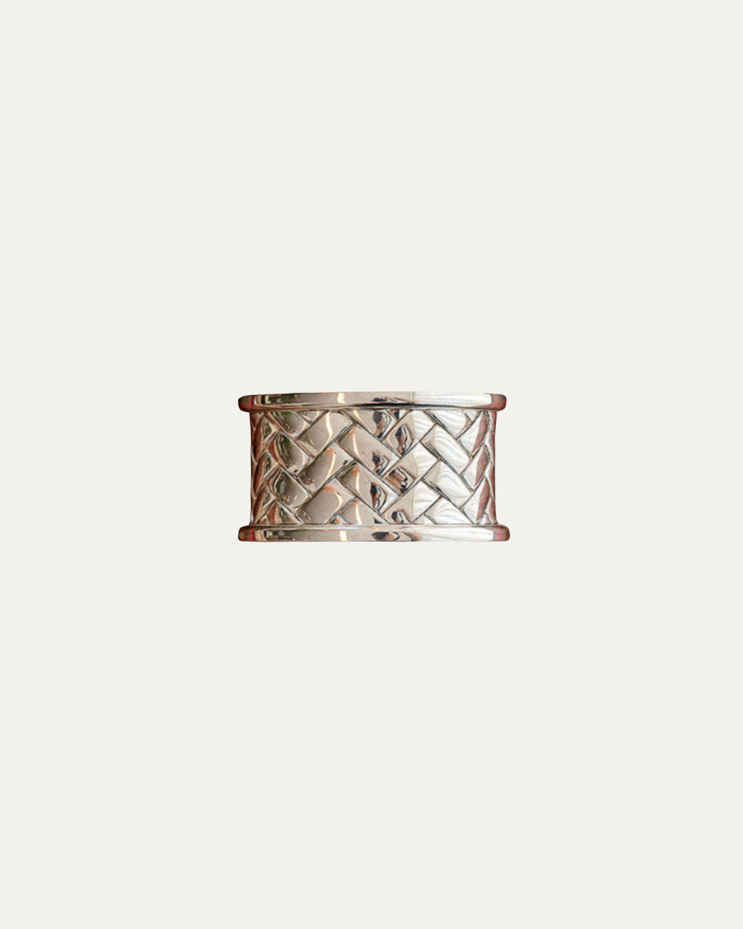 Braided Silver Napkin Ring