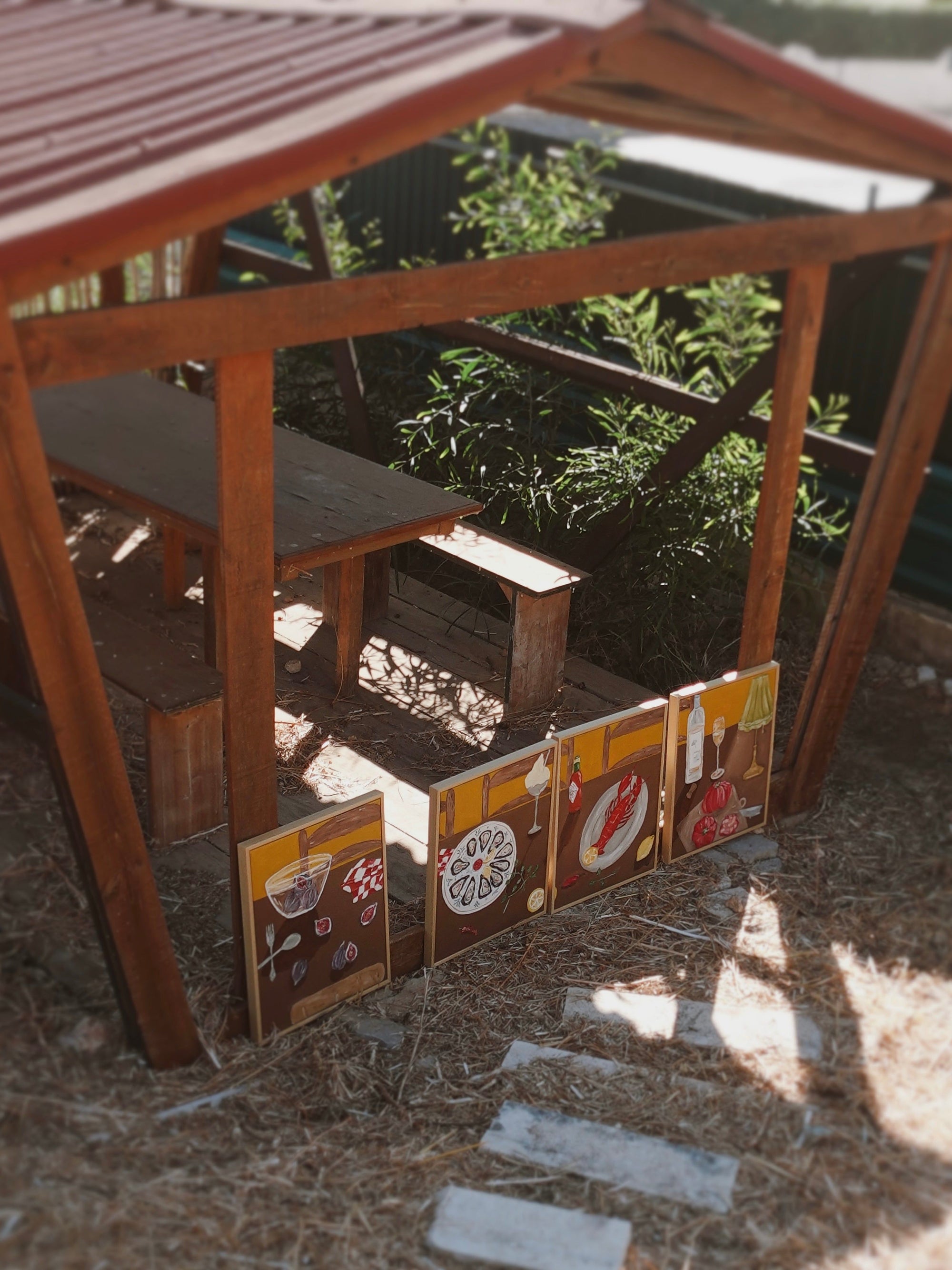 Juntos à roda da mesa III Painting