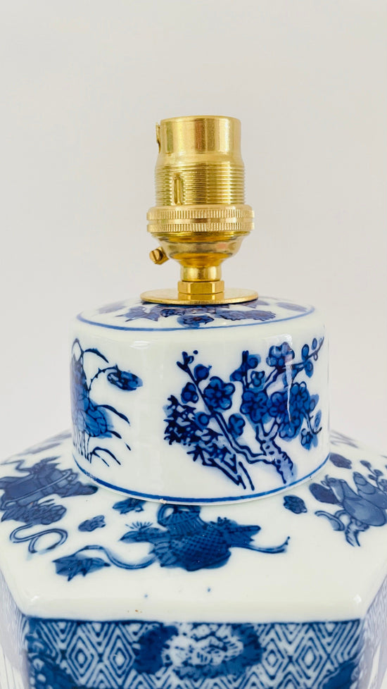 Antique Hexagon Jar Lamp
