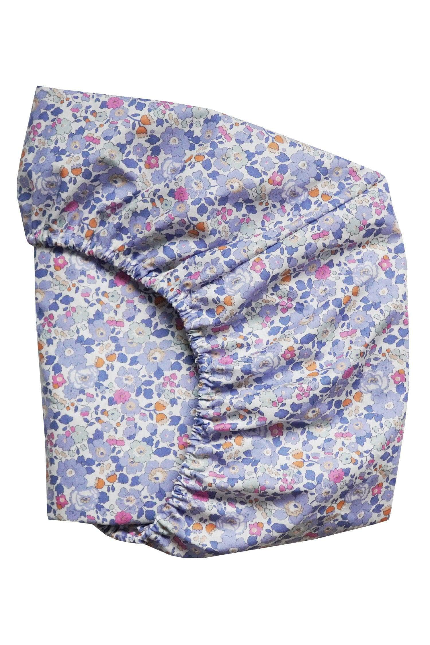 Fitted Sheet Made With Liberty Fabric Betsy Lavender Blue