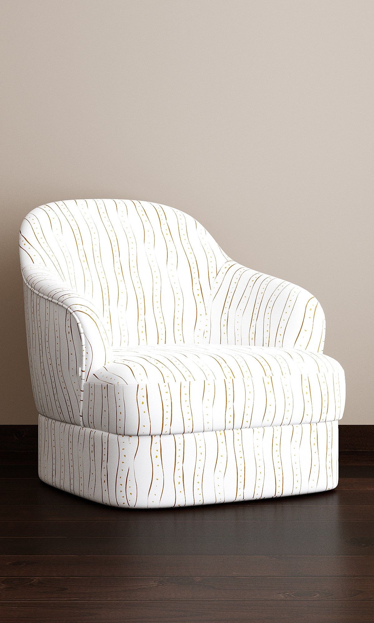Rayure, Nutmeg Linen Fabric
