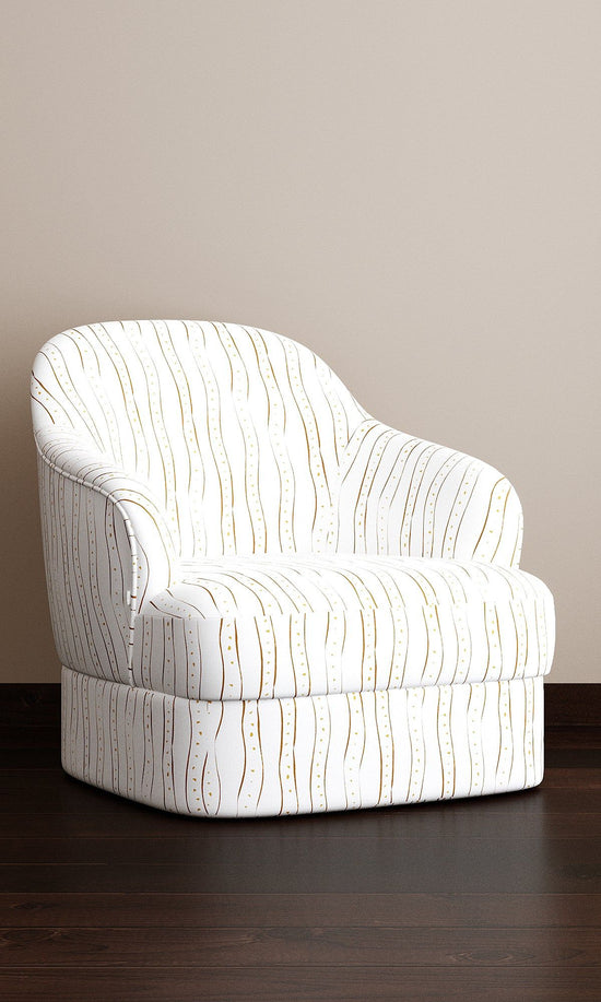 Rayure, Nutmeg Linen Fabric