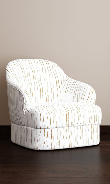 Rayure, Nutmeg Linen Fabric