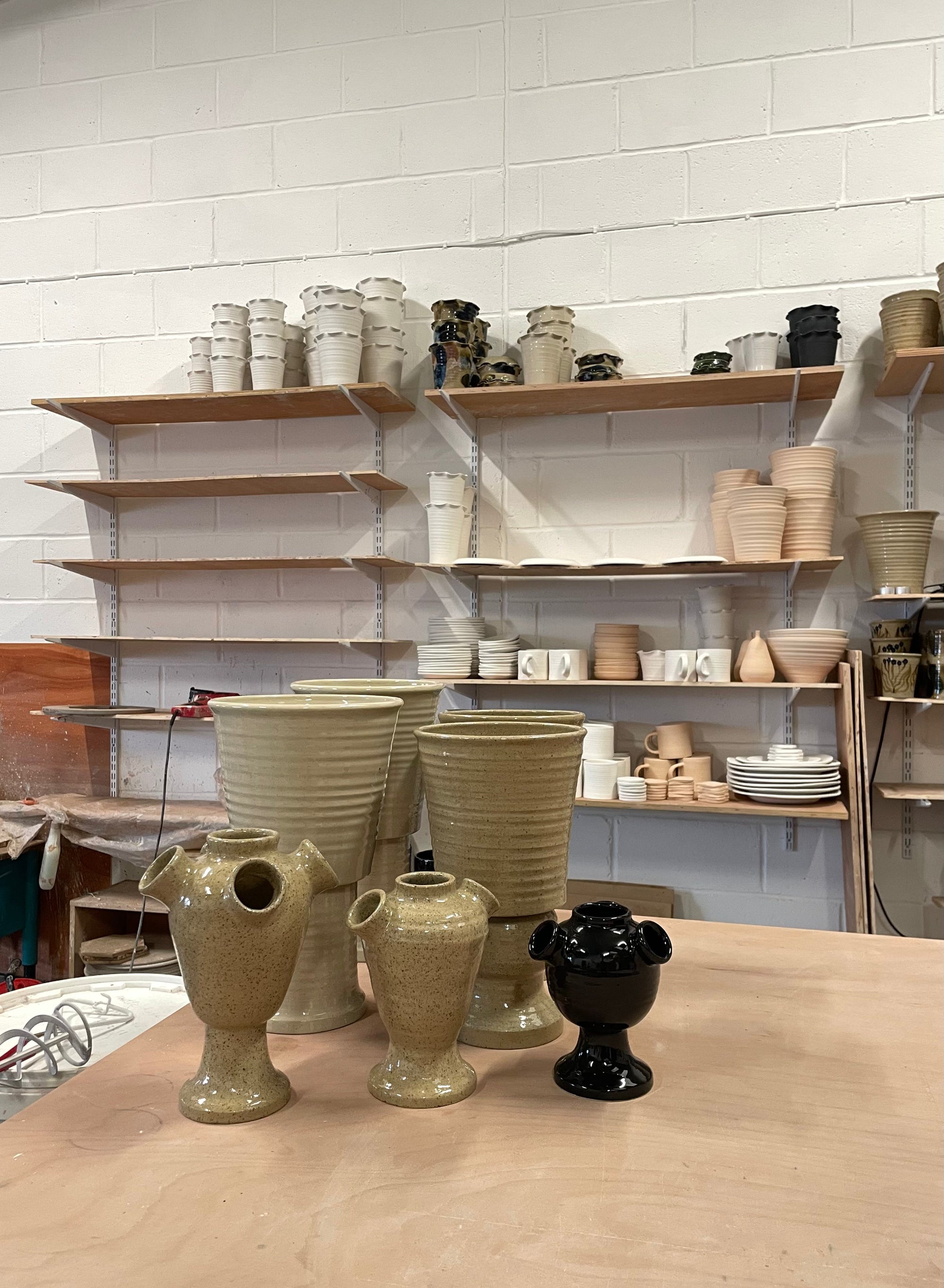 Stoneware Tulipiere - Speckle Stoneware #2