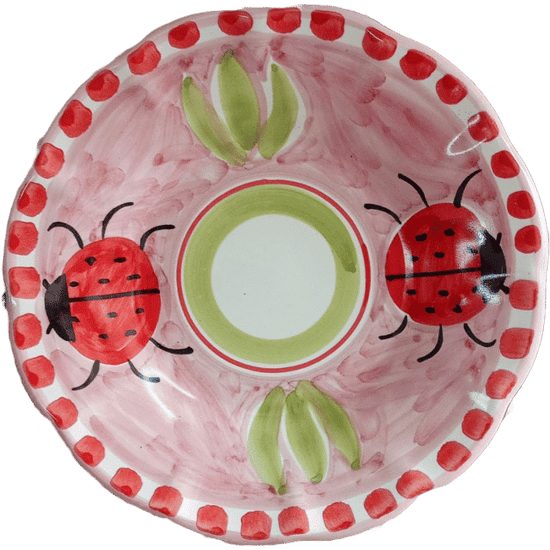 Amalfi Plate 16cm Pink Ladybird