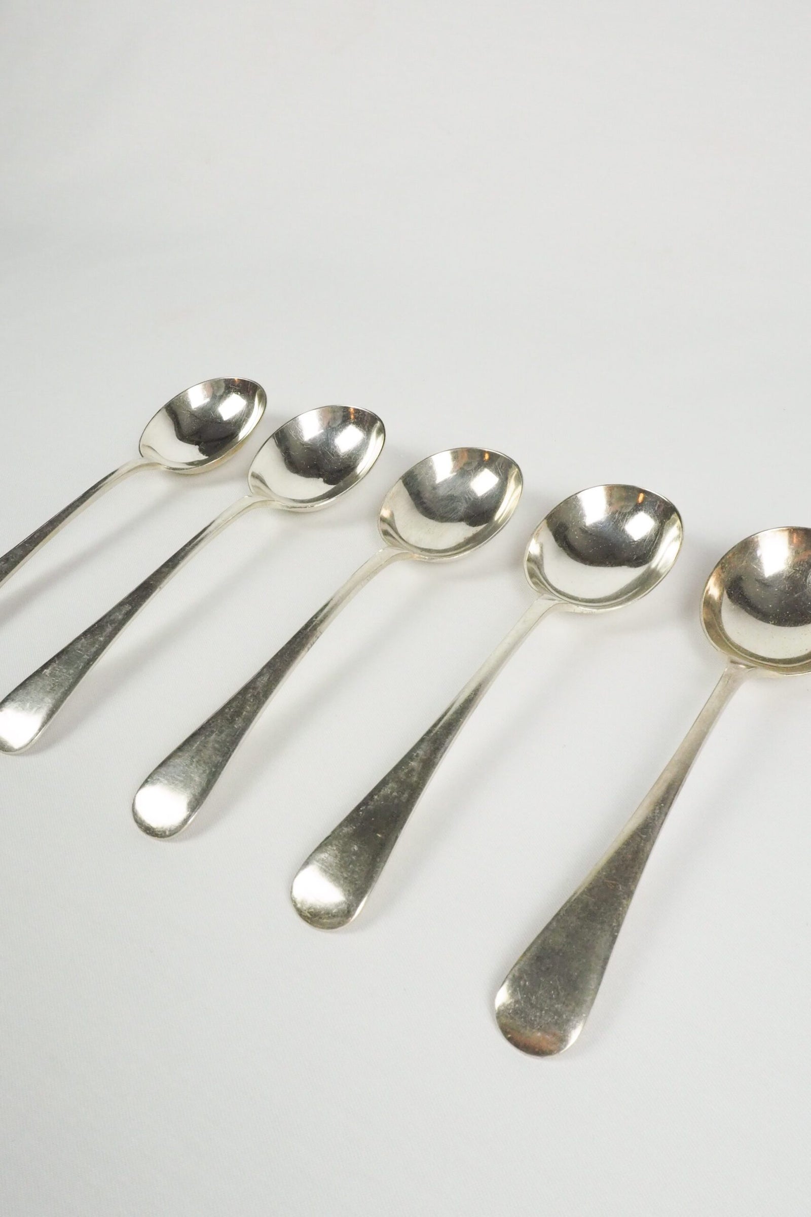 Antique Silver Plate Soup Spoons
