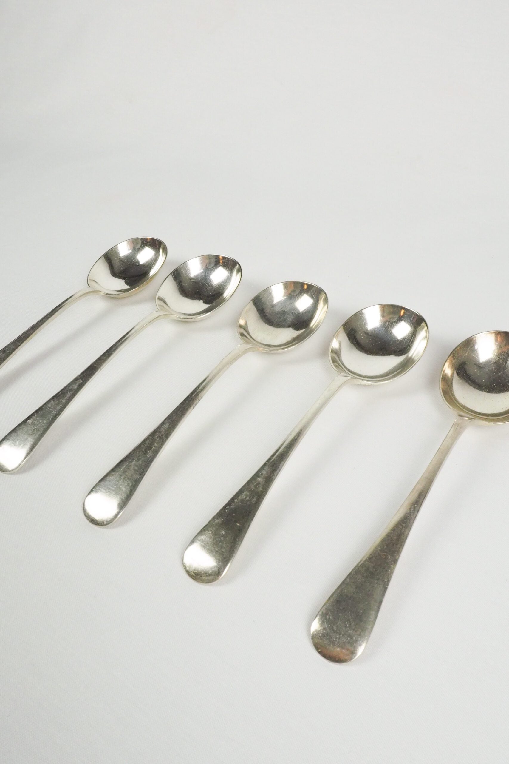 Antique Silver Plate Soup Spoons