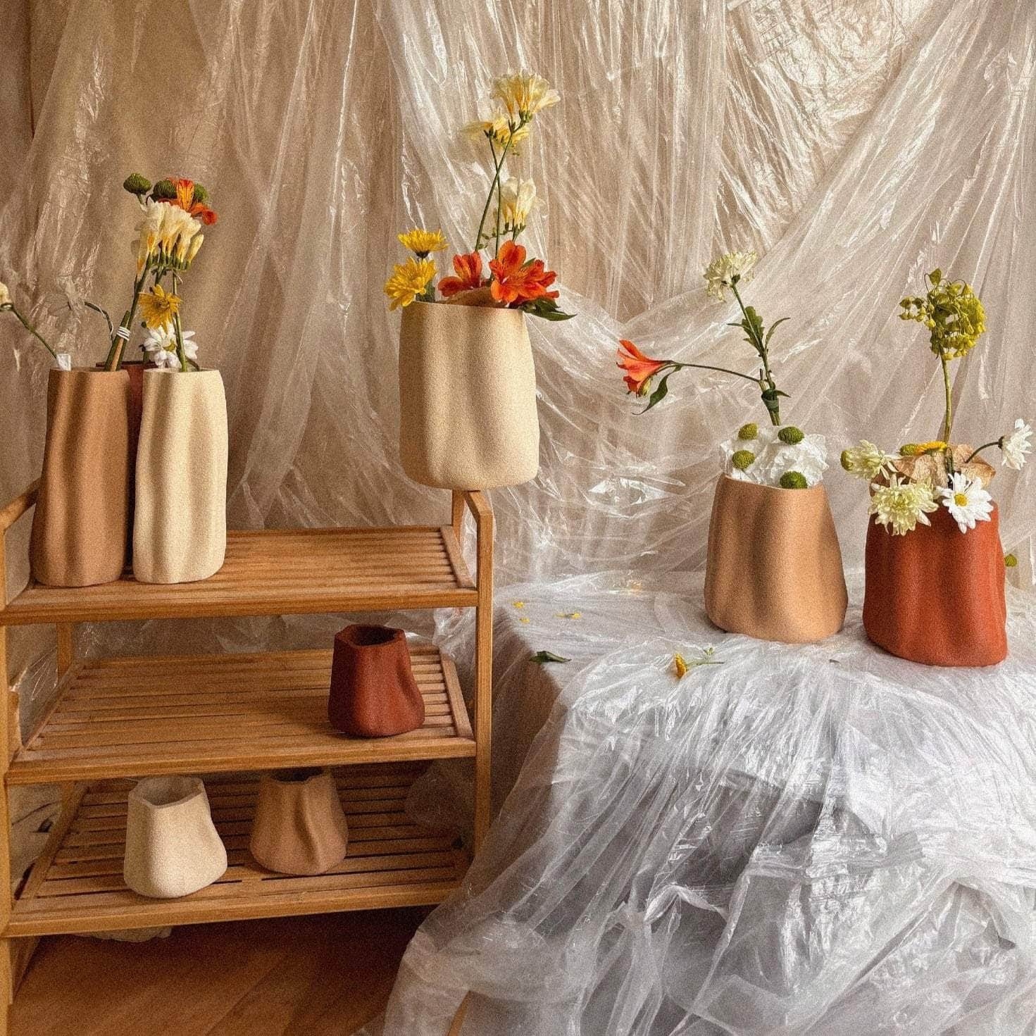 Wide Vase - Sandstone