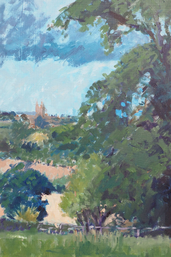 Vintage Oil On Board Landscape Painting