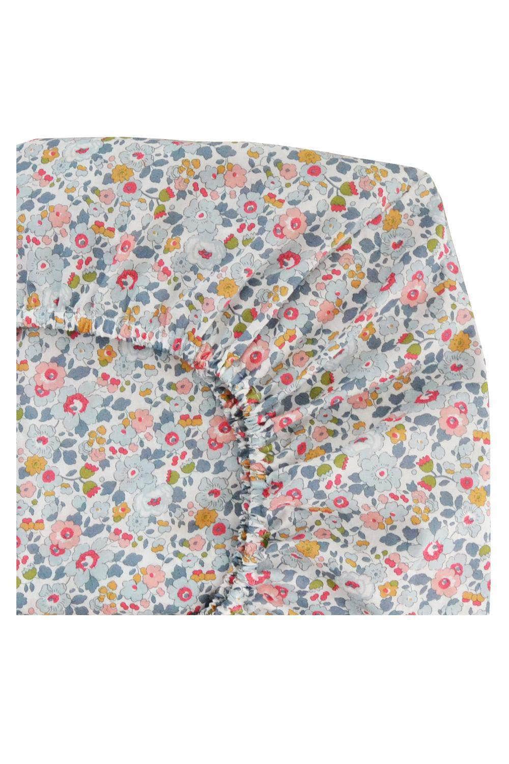 Fitted Sheet Made With Liberty Fabric Betsy Grey