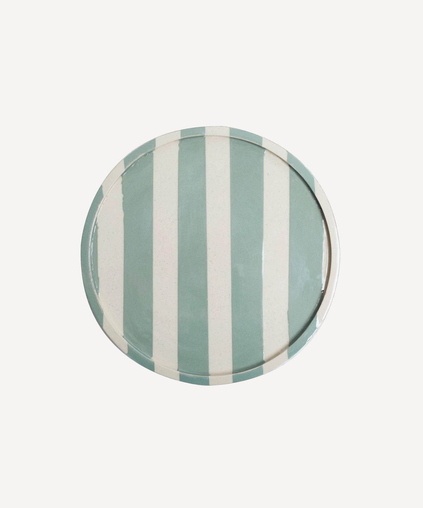Duci Striped Plate Green 19cm