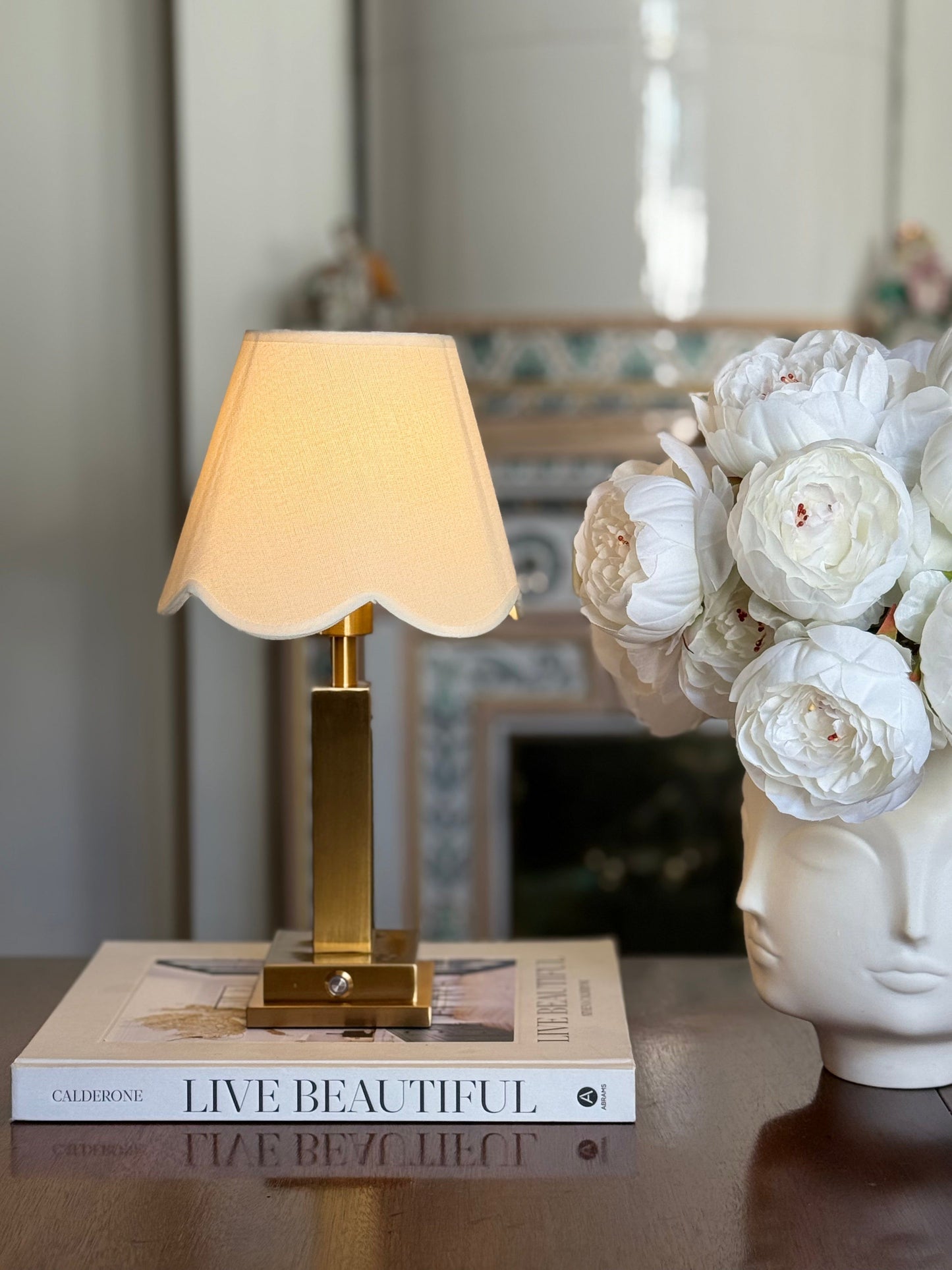 Lampshade White Scallop