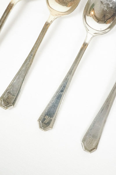 6 Vintage Silver Plate Teaspoons