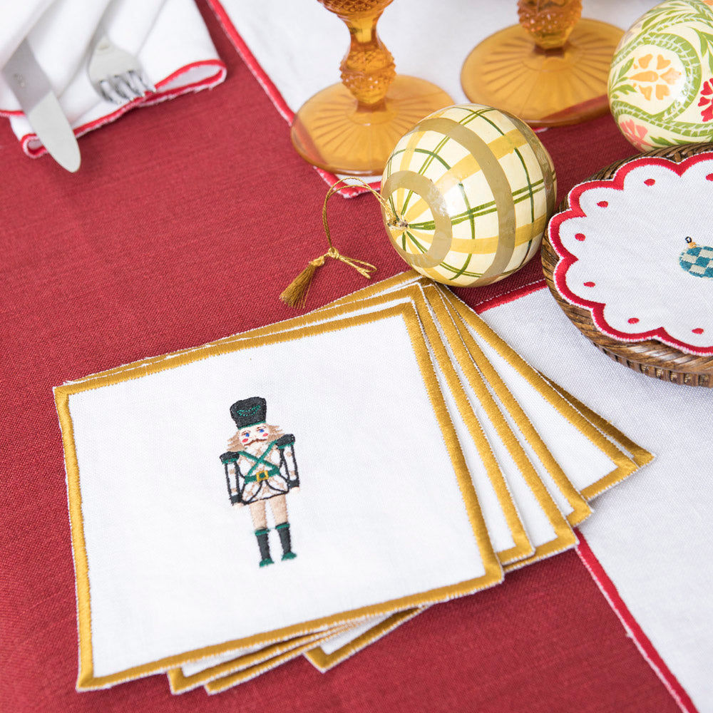 Nutcracker Christmas Cocktail Napkins x6