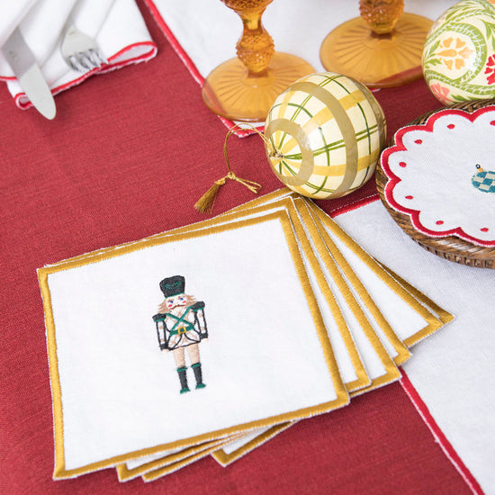 Nutcracker Christmas Cocktail Napkins x6
