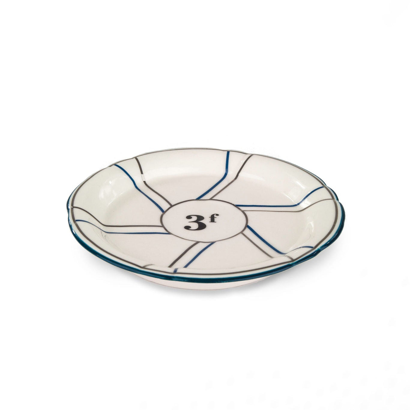 French Tip Trinket Dish - Blue and Silver