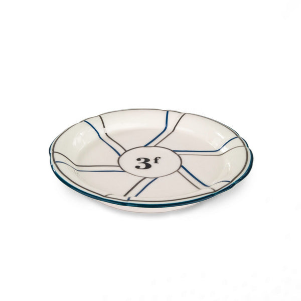 French Tip Trinket Dish - Blue and Silver