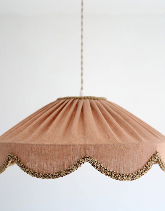 Floral-Shaped Pendant Light Solid Cosette “Classic Linen”