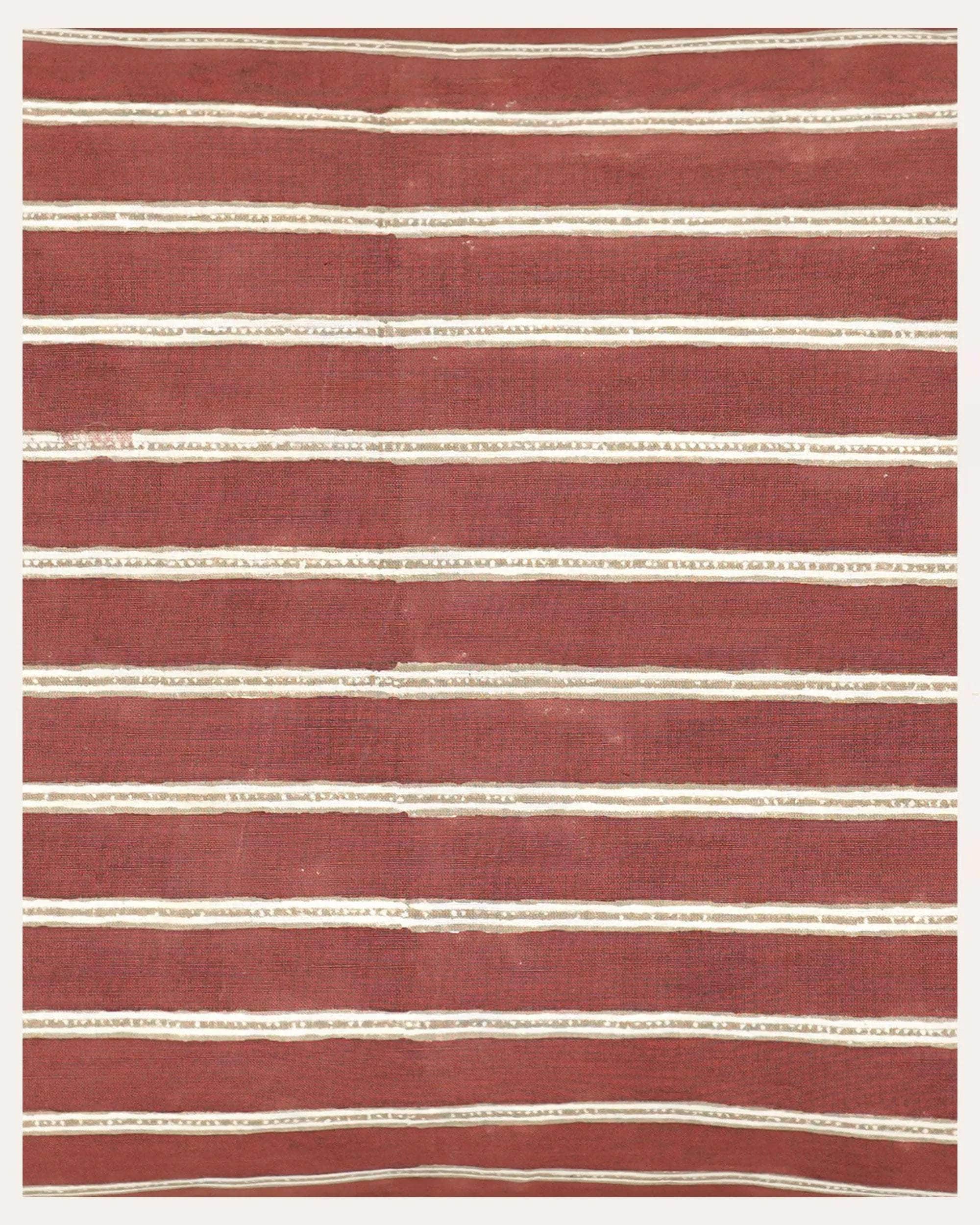 Edo Stripe Cushion - Red