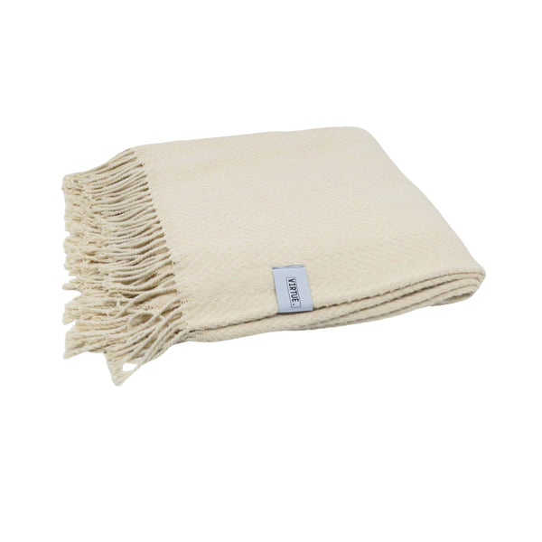 100% Beige Cotton Blanket