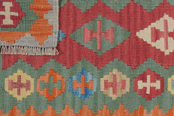 Gashgai Kilim, Hand-woven – Red, 246x61 cm