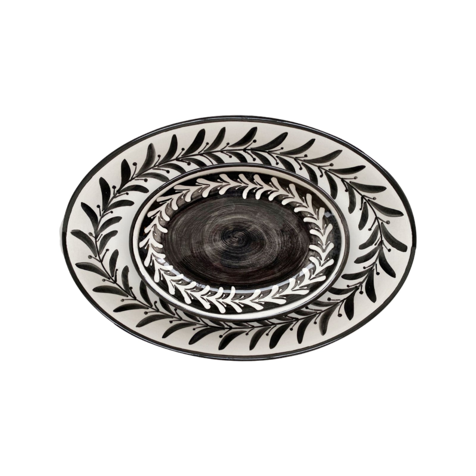 Helecho Serving Trays (set of two) - Jet Black