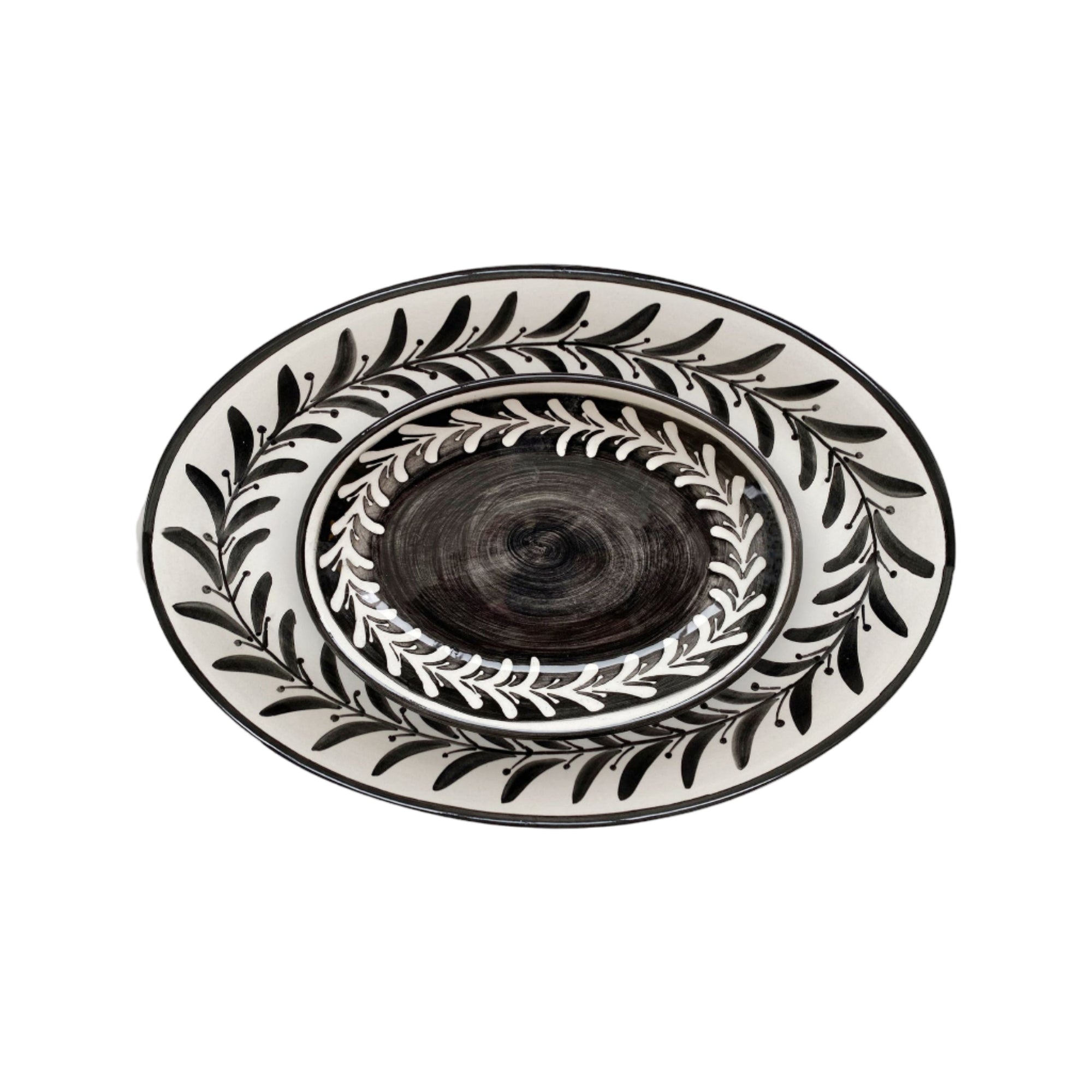 Helecho Serving Trays (set of two) - Jet Black