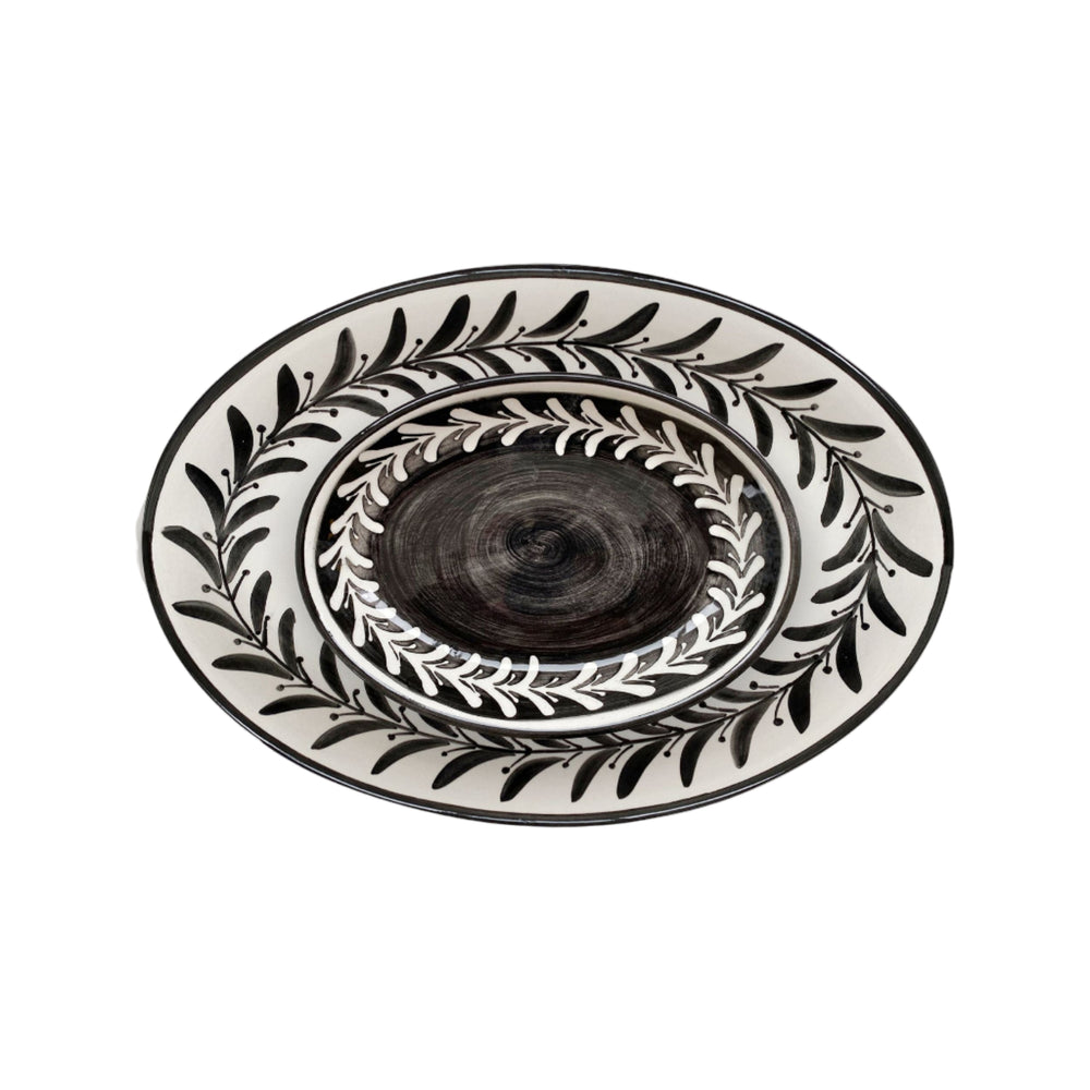 Helecho Serving Trays (set of two) - Jet Black