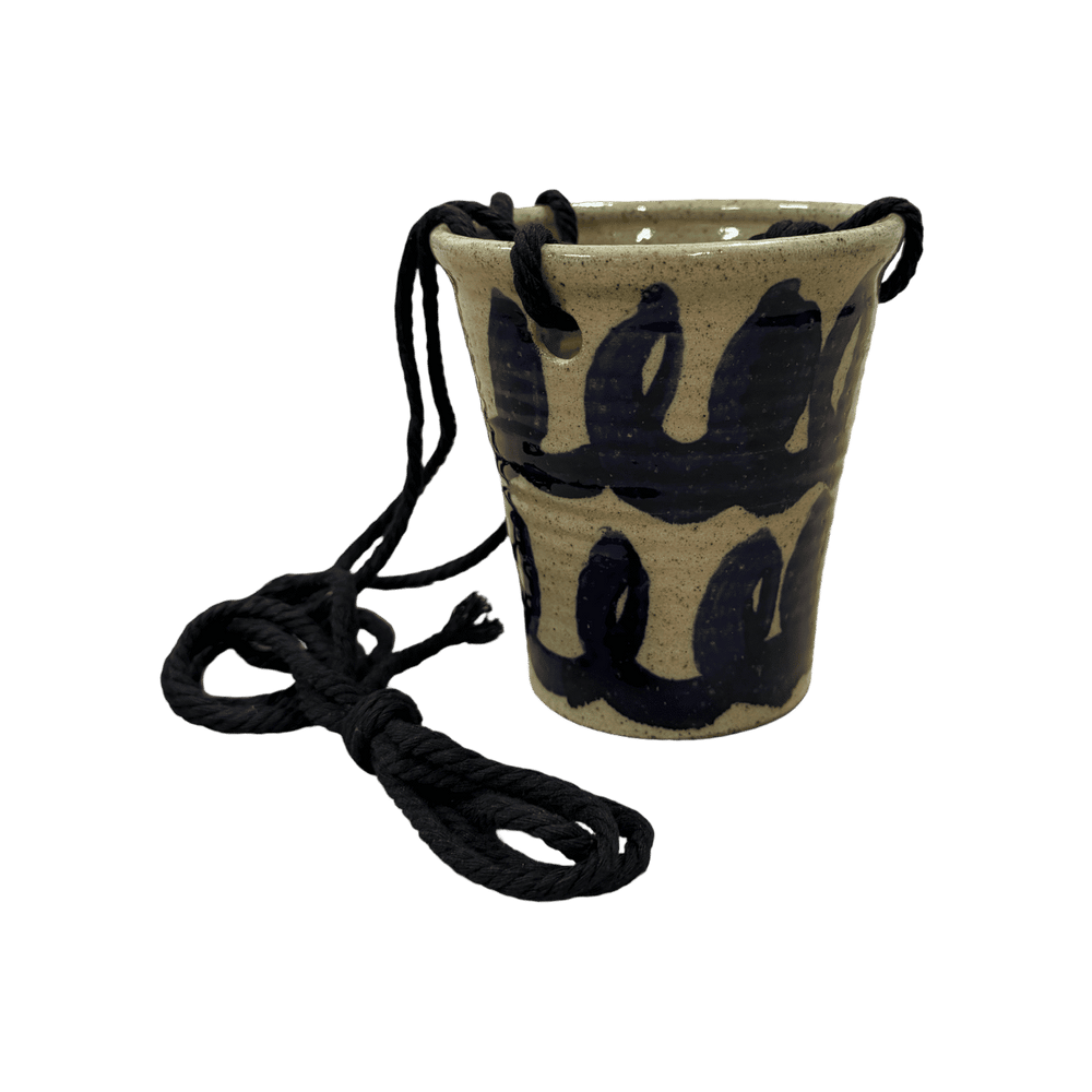 Cobalt Swirl Hanging Pot