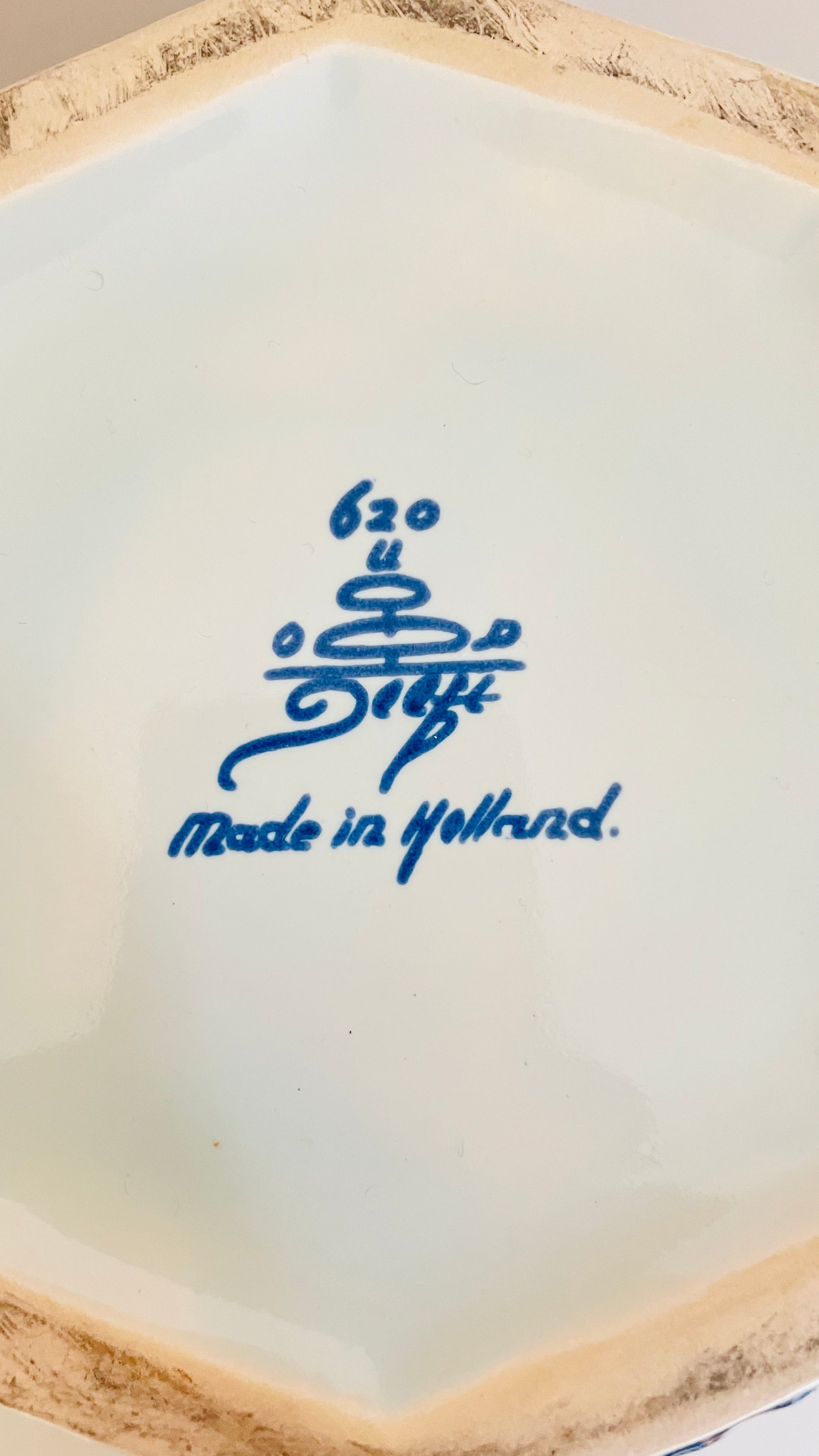 Large Antique Delft Lamp