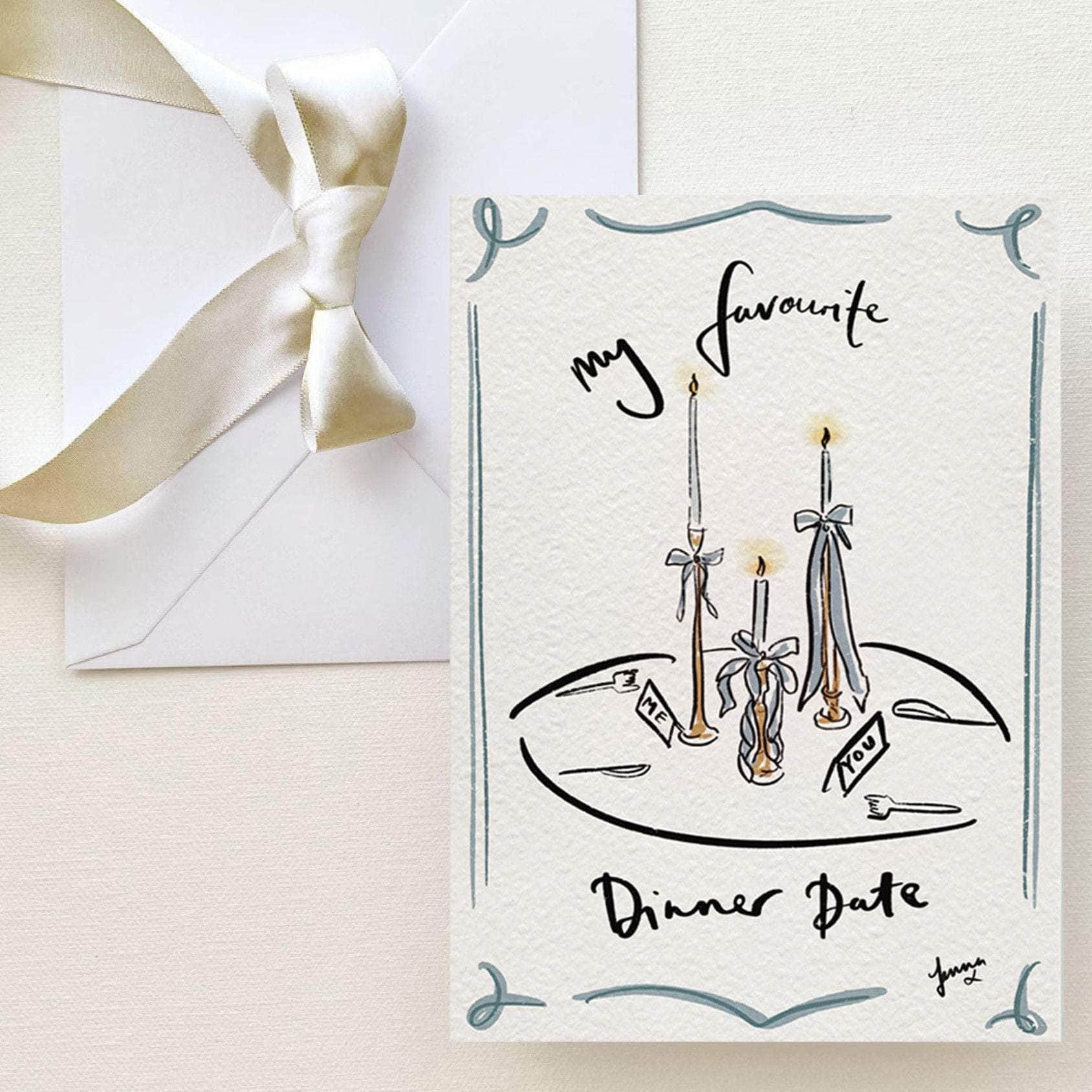 Table for Two Greeting Card