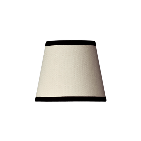 The Piccolo Candle Clip Lampshade - Hanbury Vellum - Black
