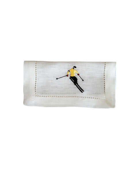 Baqueira Ski Linen Cocktail Napkin Set of 6
