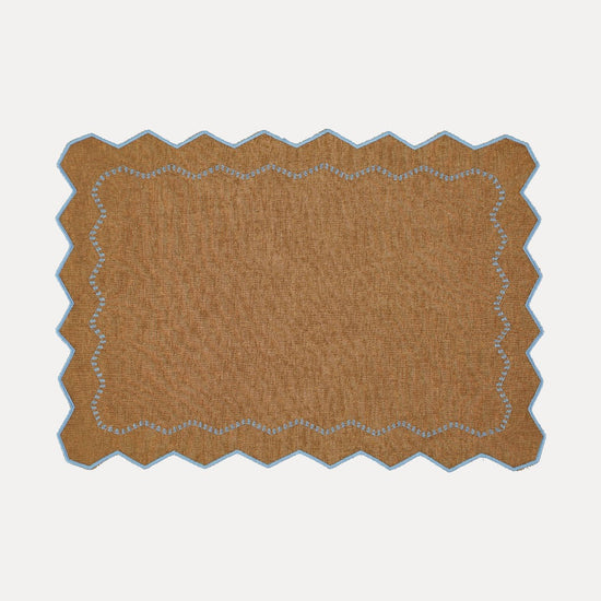 Alba Placemat, Brown with Light Blue