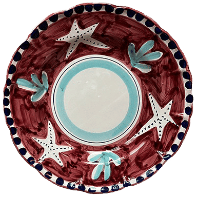 Amalfi Plate 25 cm Red Starfish