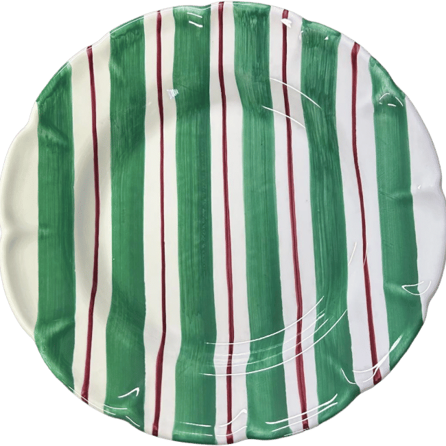 Pasta Plate Yellow Green Lettini