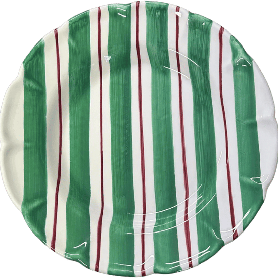 Pasta Plate Yellow Green Lettini