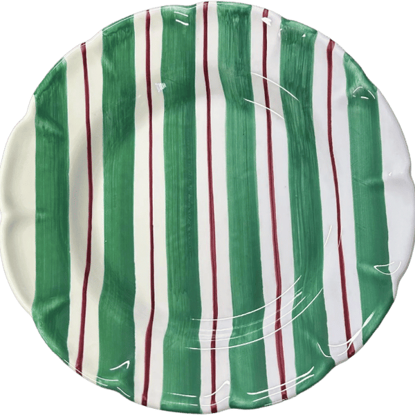Pasta Plate Yellow Green Lettini