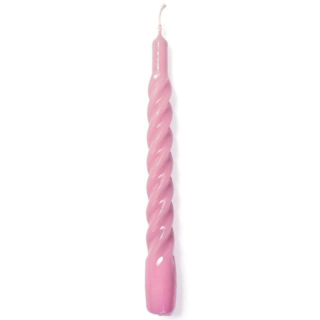 Pink Twisted Gloss Candles - Set of 6