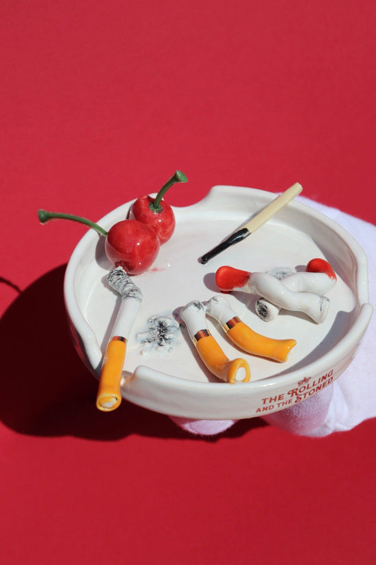 Cherry Stain Cigarettes Ashtray