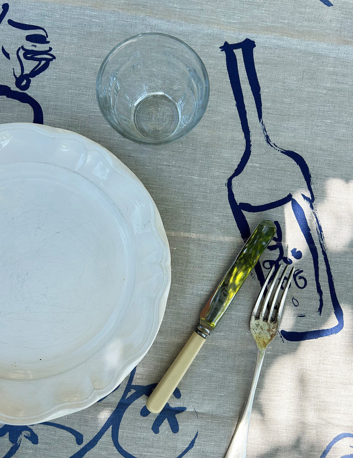 Bon Appétit Linen Tablecloth