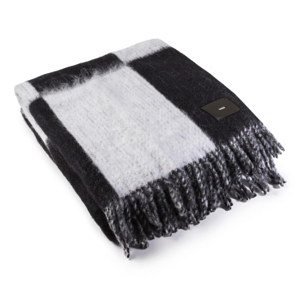 Viso Mohair Blanket Black & White Check