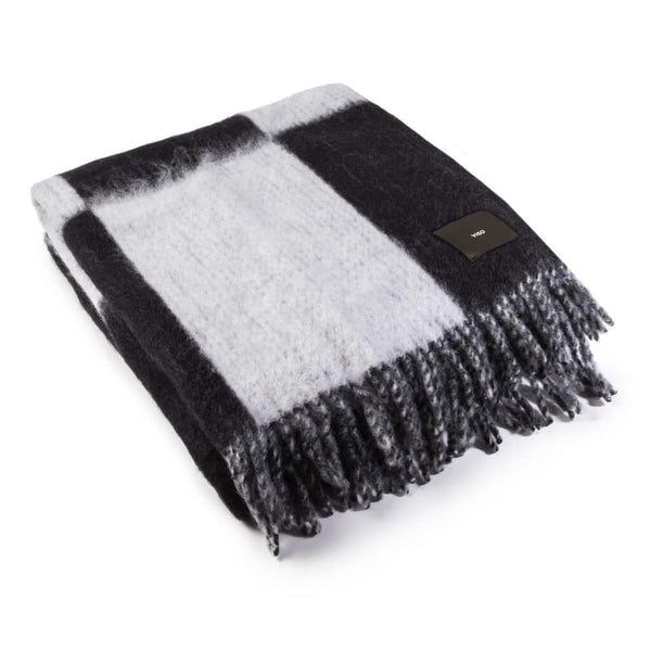 Viso Mohair Blanket Black & White Check
