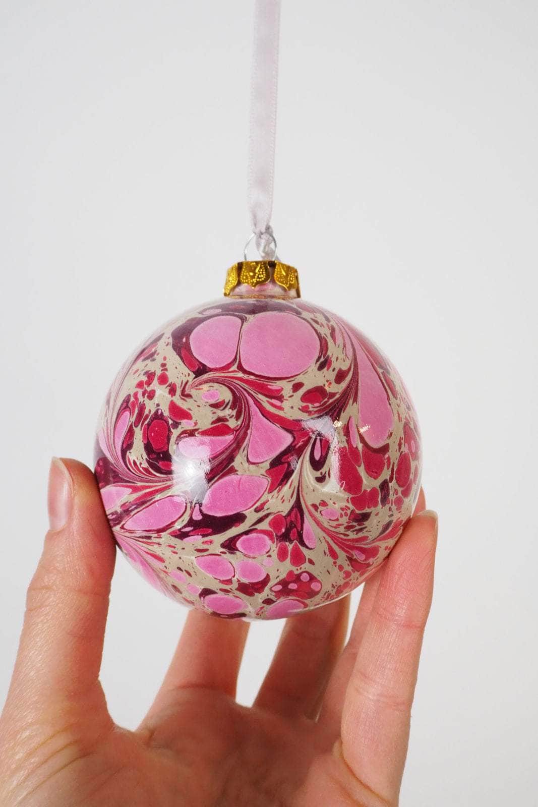 Large Berry Marbled Bauble